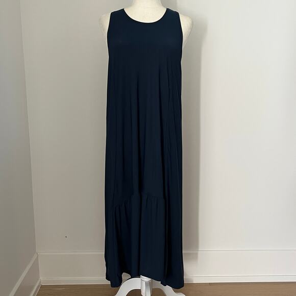 Sweaty Betty Ace Racerback Midi Dress Navy Large - Picture 2 of 7